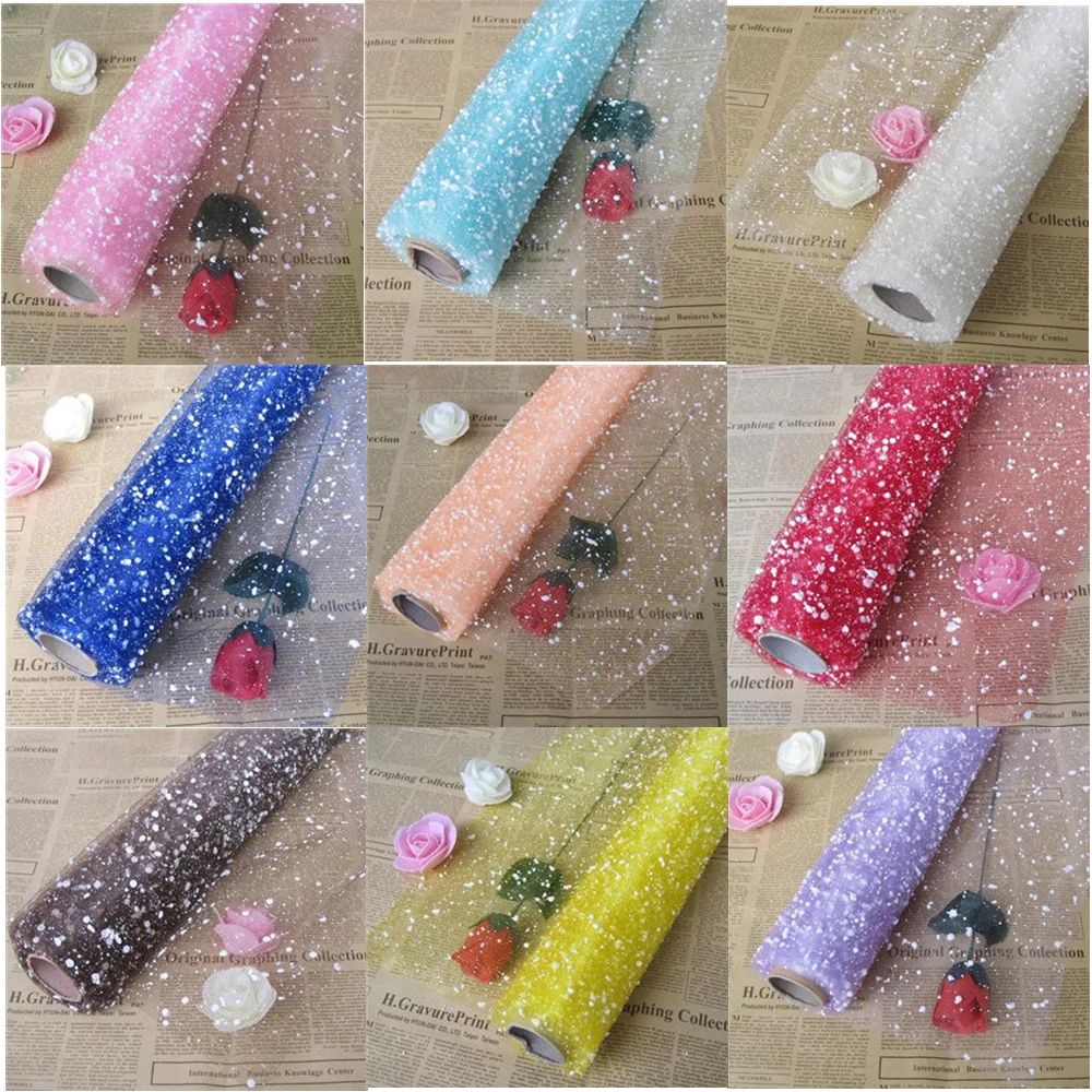 50cm 4Yards/roll Snowflake Tulle Yarn Flowers Packaging Wrapping Paper Packing Materials Wedding Decoration Festive Supplies
50cm 4Yards/roll Snowflake Tulle Yarn Flowers Packaging Wrapping Paper Packing Materials Wedding Decoration Festive Supplies