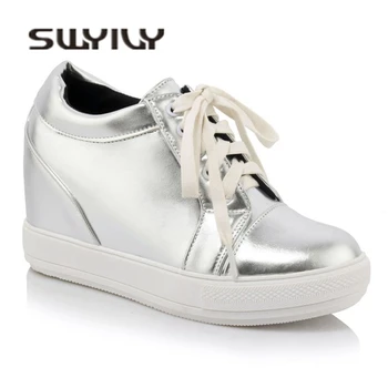 SWYIVY 32 45 44 43 Plust Size Female Wedge Sneakers Shoes Low Cut 2018 Autumn New Female Casual Shoes Comfortable Lady Sneakers
SWYIVY 32 45 44 43 Plust Size Female Wedge Sneakers Shoes Low Cut 2018 Autumn New Female Casual Shoes Comfortable Lady Sneakers