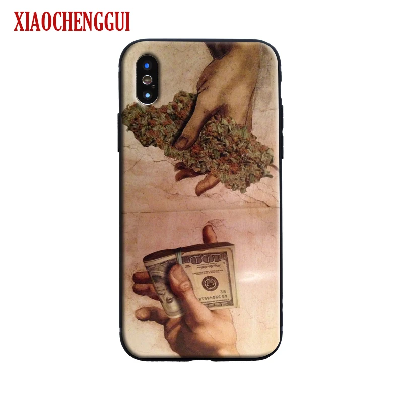 Чехол для телефона с изображением денег и сорняков кожаный чехол iPhone 6 6S 7 8 Plus 11 12