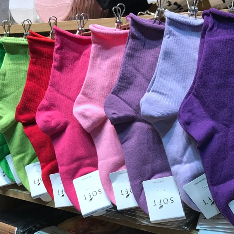 Women long socks medias Macaron crew Slim winter Threaded wild cotton solid socks popsocket harajuku streetwear Pleated socks
Women long socks medias Macaron crew Slim winter Threaded wild cotton solid socks popsocket harajuku streetwear Pleated socks