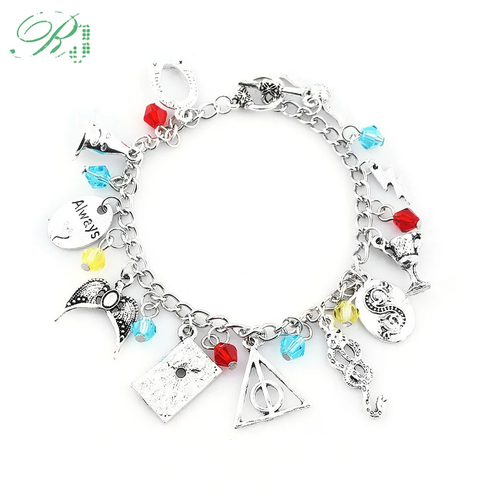 RJ HP Hogwarts School Bracelets Deathly Hallows HP Academy Slytherin Fantastic Beasts Golden Snitch Bangles Jewelry
RJ HP Hogwarts School Bracelets Deathly Hallows HP Academy Slytherin Fantastic Beasts Golden Snitch Bangles Jewelry