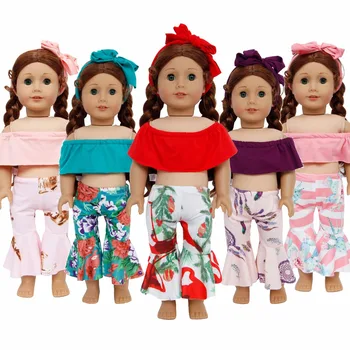 High Quality Outfit Sexy Tops Bell-bottoms Trousers Hair Band Mixed Underpants Clothes For American 18'' Girl Doll Accessories
High Quality Outfit Sexy Tops Bell-bottoms Trousers Hair Band Mixed Underpants Clothes For American 18'' Girl Doll Accessories