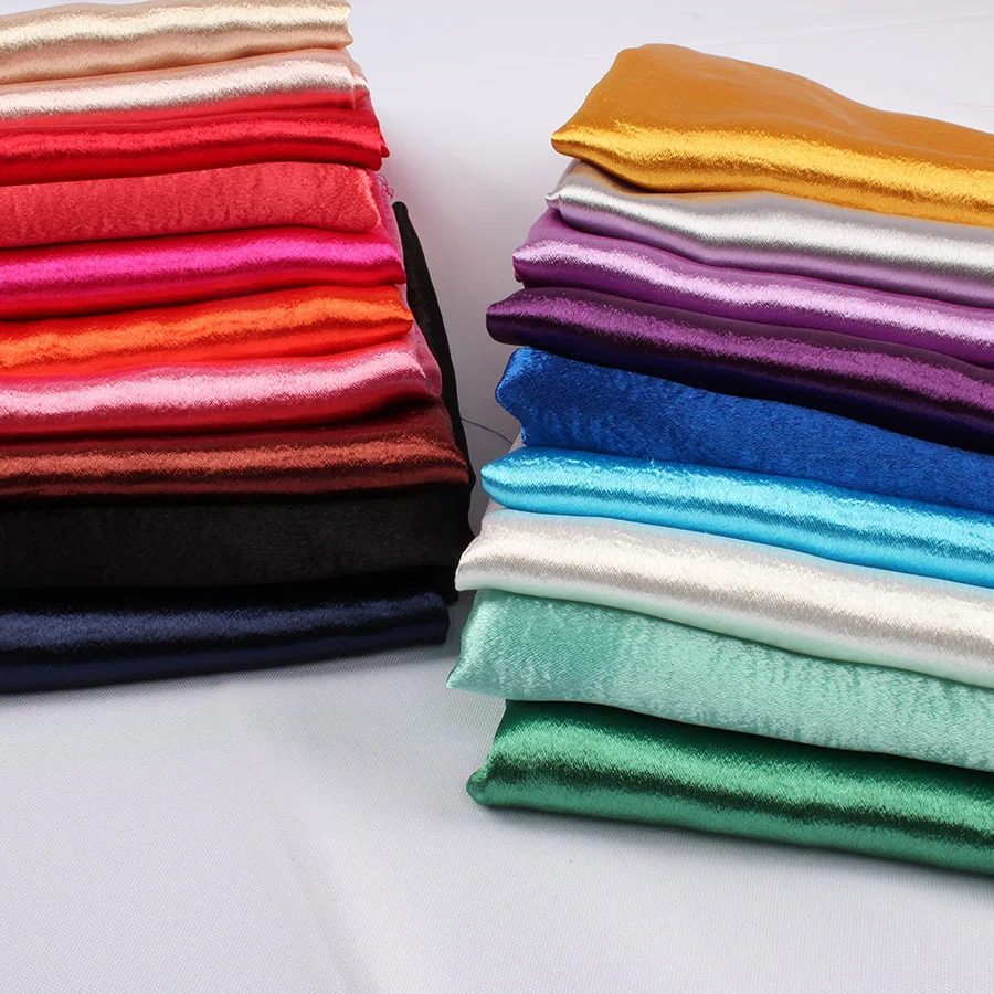 Glossy Crepe Satin Shiny Thick Polyester Fabric Wedding Baseball Coat Summer Dress Making 150cm wide sold by yard
Glossy Crepe Satin Shiny Thick Polyester Fabric Wedding Baseball Coat Summer Dress Making 150cm wide sold by yard