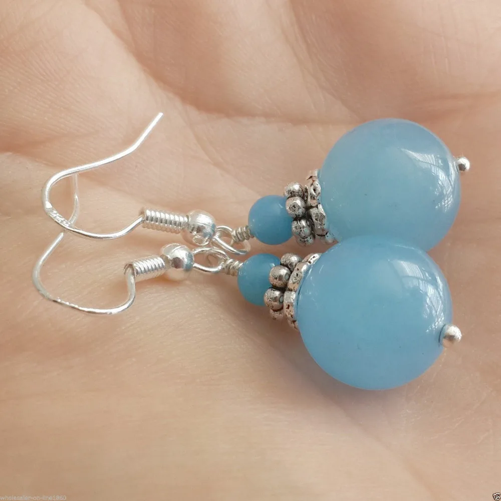 Free shipping@@@@@ Handmade CHALCEDONY Blue Sterling Silver Jewelry Dangle Earrings
Free shipping@@@@@ Handmade CHALCEDONY Blue Sterling Silver Jewelry Dangle Earrings