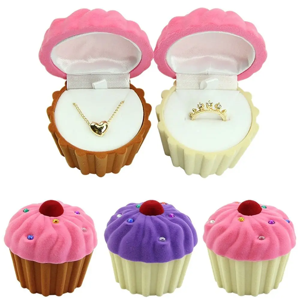 Cute Cup Cake Shape Velvet Ring Earring Necklace Jewelry Box Case Velvet Ring Box
Cute Cup Cake Shape Velvet Ring Earring Necklace Jewelry Box Case Velvet Ring Box