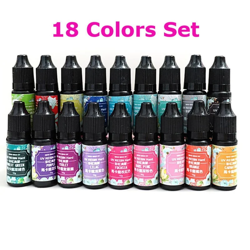 DIY Practical Epoxy UV Resin Coloring Dye Colorant Pigment Handmade DIY Craft Supplies 10g 18 Coloring Bottle
DIY Practical Epoxy UV Resin Coloring Dye Colorant Pigment Handmade DIY Craft Supplies 10g 18 Coloring Bottle