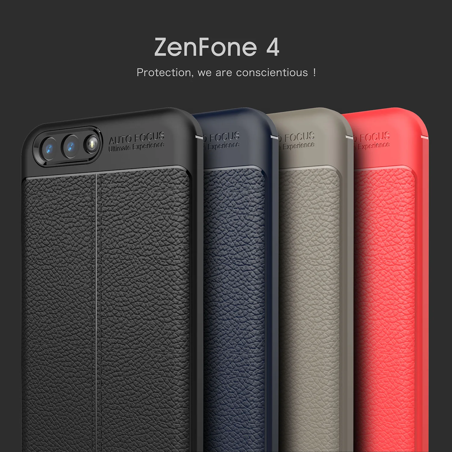 Фото Новый Модный высококачественный мягкий ТПУ кожаный чехол личи для ASUS Zenfone 4 ZE554KL