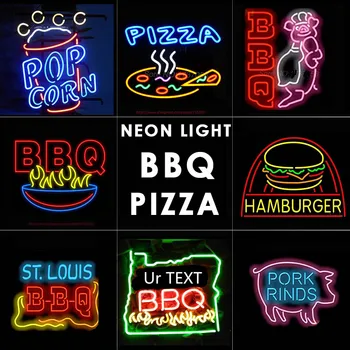BBQ PIZZA HAMBURGER FOOD POP CORN Neon light signs Glass Neon Tube light for Shop Bar home bussiness party LED Neon signs Light
BBQ PIZZA HAMBURGER FOOD POP CORN Neon light signs Glass Neon Tube light for Shop Bar home bussiness party LED Neon signs Light