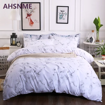 AHSNME 2/3pcs Grey Marble Patterns Bedding Set American Size Suitable for King Queen Twin Very Soft Quilt Cover Home Textiles
AHSNME 2/3pcs Grey Marble Patterns Bedding Set American Size Suitable for King Queen Twin Very Soft Quilt Cover Home Textiles