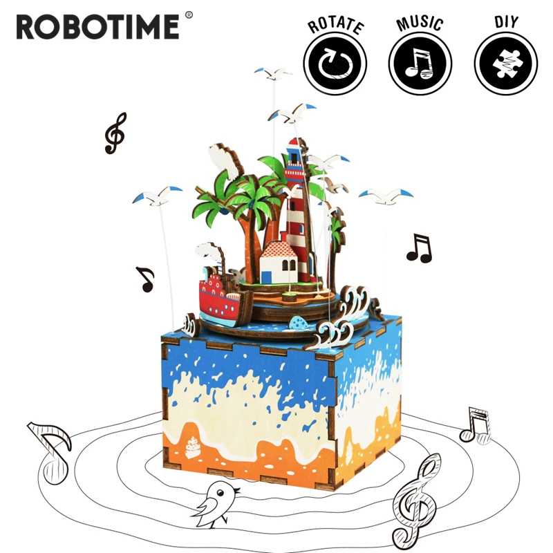 Robotime DIY Vocational Island 3D Wooden Puzzle Game Assembly Rotatable Music Box Toy Gift for Children Adult AM407
Robotime DIY Vocational Island 3D Wooden Puzzle Game Assembly Rotatable Music Box Toy Gift for Children Adult AM407