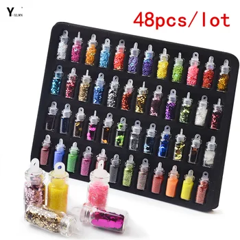 Y-XLWN Full Beauty 48pcs/lot Nail Glitter Sequin Mixed Mirror/Meramid/Sugar Round DIY Flake Nail Art Decorations
Y-XLWN Full Beauty 48pcs/lot Nail Glitter Sequin Mixed Mirror/Meramid/Sugar Round DIY Flake Nail Art Decorations
