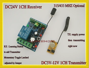 DC24V 1CH Remote Control Switches RF Wireless Light Lamp LED Machine Power Remote ON OFF Power Supply Transmitting Remote315/433
DC24V 1CH Remote Control Switches RF Wireless Light Lamp LED Machine Power Remote ON OFF Power Supply Transmitting Remote315/433