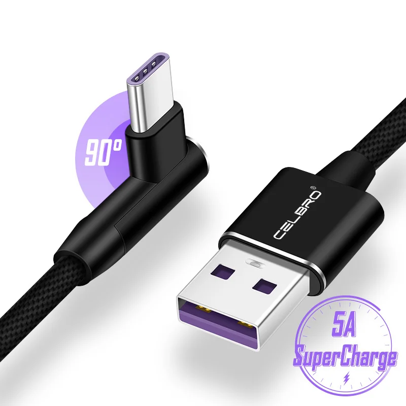 90 Degree USB Type C 5A Cable Fast Charging Cavo Usb Tipo C for Huawei P10 P20 Lite Mate 20 Pro Nova 4 Supercharge C Type Cable
90 Degree USB Type C 5A Cable Fast Charging Cavo Usb Tipo C for Huawei P10 P20 Lite Mate 20 Pro Nova 4 Supercharge C Type Cable