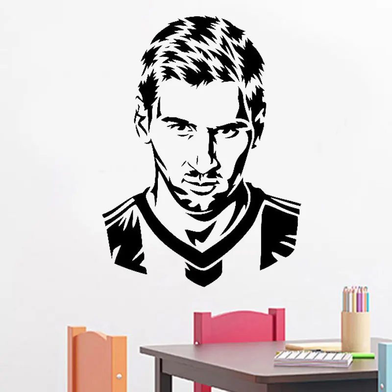 Football Player Messi Silhouette Wall Decal Home Decoration For Boys Room Vinyl Adhesive Soccer Face Art Decals E676
Football Player Messi Silhouette Wall Decal Home Decoration For Boys Room Vinyl Adhesive Soccer Face Art Decals E676