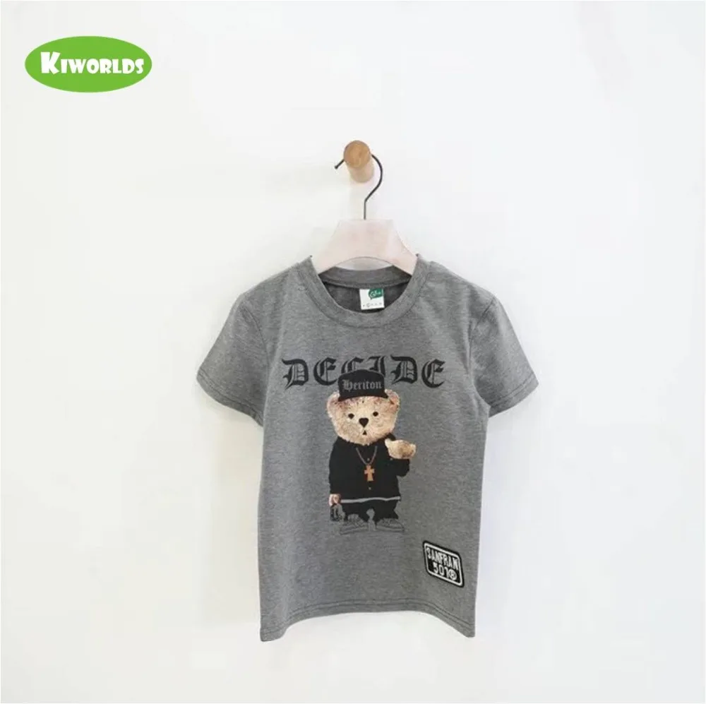 2019 Summer boy white gray cotton comfortable short sleeve T-shirt with cute bear ,soft cool fabric ,kids child clothes
2019 Summer boy white gray cotton comfortable short sleeve T-shirt with cute bear ,soft cool fabric ,kids child clothes
