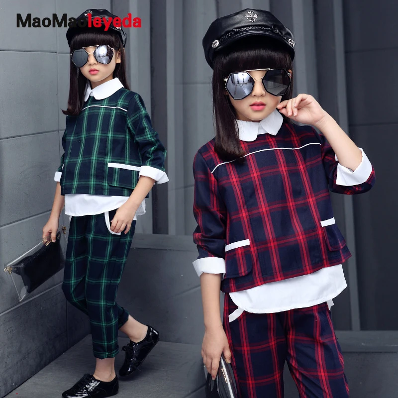 Children Girls clothing set autumn teenage girls sport suit plaid print school kids clothes tracksuit 2pcs 5-13T girls clothes
Children Girls clothing set autumn teenage girls sport suit plaid print school kids clothes tracksuit 2pcs 5-13T girls clothes