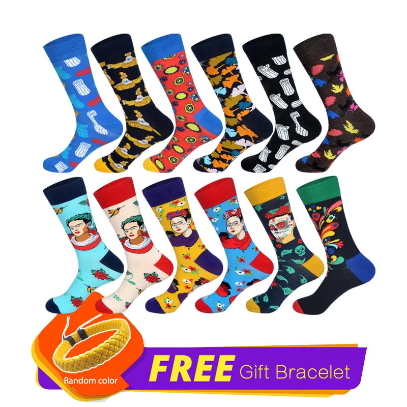 LIONZONE 12Pairs/Lot Happy Socks Funny Wedding Gifts for Men Harajuku Hip Hop Men Art Socks Long Cotton Calcetines + Free Gift
LIONZONE 12Pairs/Lot Happy Socks Funny Wedding Gifts for Men Harajuku Hip Hop Men Art Socks Long Cotton Calcetines + Free Gift