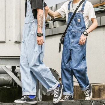 2019 Stripe Thin Jeans Overalls Work-Clothes Suspenders Hip-Hop Loose Men's Fashion Denim Tide-Brand Bib-Pant
2019 Stripe Thin Jeans Overalls Work-Clothes Suspenders Hip-Hop Loose Men's Fashion Denim Tide-Brand Bib-Pant