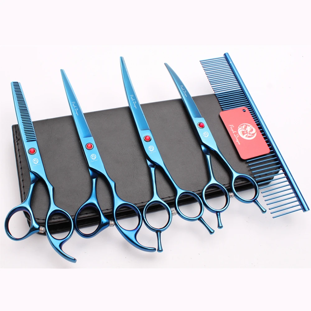 Z3002 5Pcs 7" Purple Dragon JP 440C Comb+Cutting+Thinning Scissors+Curved Shears Clippers For Dogs Professional Pets Hair Shears
Z3002 5Pcs 7" Purple Dragon JP 440C Comb+Cutting+Thinning Scissors+Curved Shears Clippers For Dogs Professional Pets Hair Shears