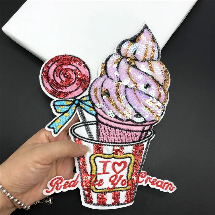 1Pc New Sequin Ice Cream Large DIY Patch Back Adhesive Embroidery Cloth Jacket Sweater Garnish
1Pc New Sequin Ice Cream Large DIY Patch Back Adhesive Embroidery Cloth Jacket Sweater Garnish