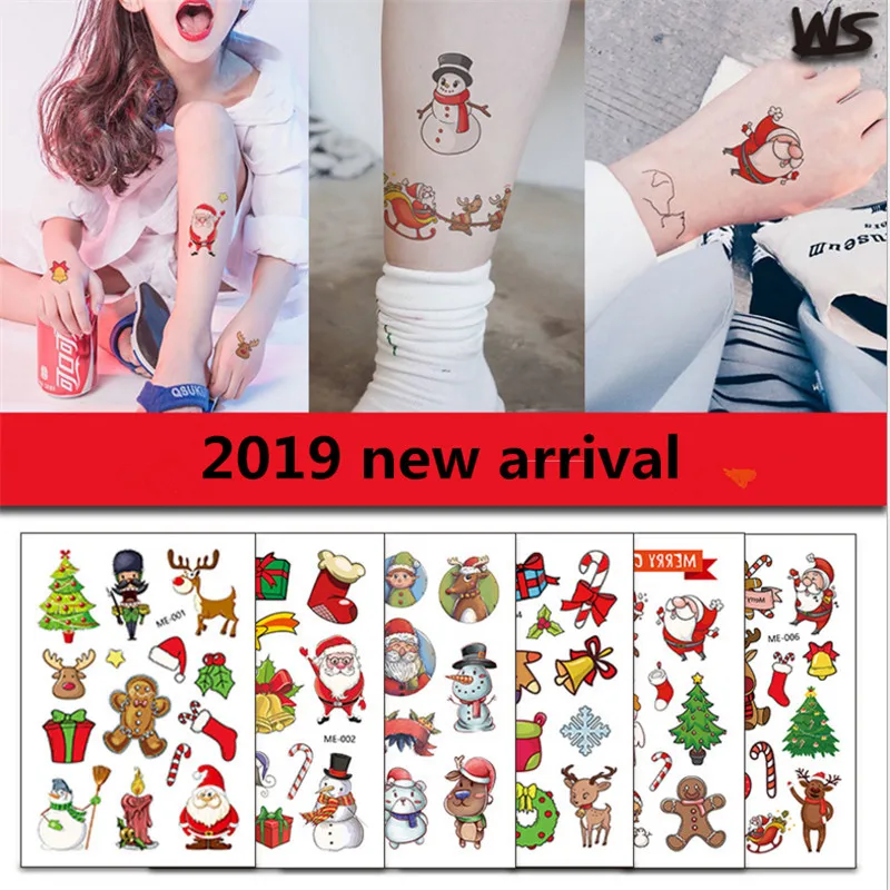 Navidad 2019 New Arrival 6pcs Santa Claus Tattoo Stickers DIY Children Christmas Tattoo Christmas Decorations for Home Tattoo-S
Navidad 2019 New Arrival 6pcs Santa Claus Tattoo Stickers DIY Children Christmas Tattoo Christmas Decorations for Home Tattoo-S