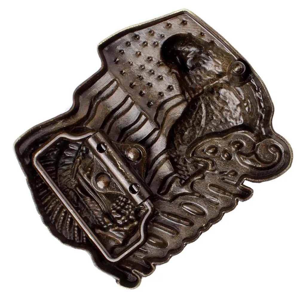 Indian Chief Eagle Engraved Western Cowboy Rodeo Mens Womens Motorcycle Biker Belt Buckle Accessory Gift