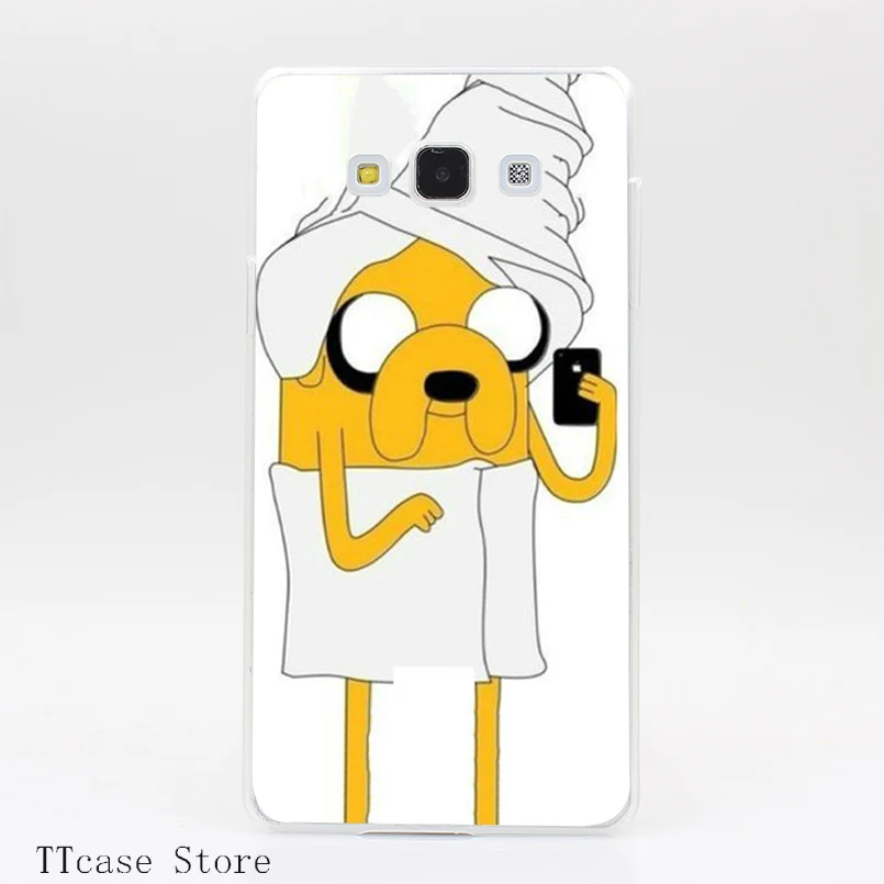 1928CA Jake With Bathrobe Adventure Time Transparent Hard Cover font b Case b font for Galaxy