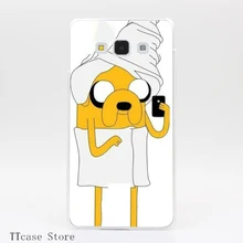 1928CA Jake With Bathrobe Adventure Time Transparent Hard Cover Case for Galaxy A3 A5 A7 A8 Note 2 3 4 5 J5 J7 Grand 2 & Prime