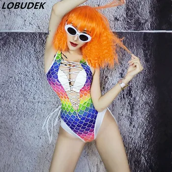 Sexy Bar Nightclub DJ Singer Female adult stage outfits Jazz Pole dancing teams DS Performance costume V-collar Bandage bodysuit
Sexy Bar Nightclub DJ Singer Female adult stage outfits Jazz Pole dancing teams DS Performance costume V-collar Bandage bodysuit