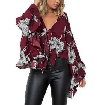 Summer Women Printed Off Shoulder Sun Protection Shirt V Neck Loose Blouse Vintage Sweet Trumpet Flare Sleeve Casual Beach Tops
Summer Women Printed Off Shoulder Sun Protection Shirt V Neck Loose Blouse Vintage Sweet Trumpet Flare Sleeve Casual Beach Tops