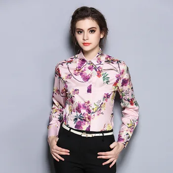 2016 New American Fashion Women Ladies Elegant Slim Turn Down Collar Long Sleeved OL Shirt Print Occupation Tee Shirt top Femme
2016 New American Fashion Women Ladies Elegant Slim Turn Down Collar Long Sleeved OL Shirt Print Occupation Tee Shirt top Femme
