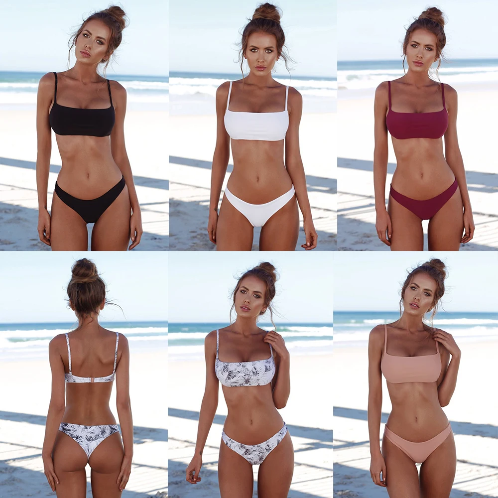New 2019 Summer Women Solid Bikini Set Push-up Unpadded Bra Swimsuit Swimwear Triangle Bather Suit Swimming Suit biquini
New 2019 Summer Women Solid Bikini Set Push-up Unpadded Bra Swimsuit Swimwear Triangle Bather Suit Swimming Suit biquini
