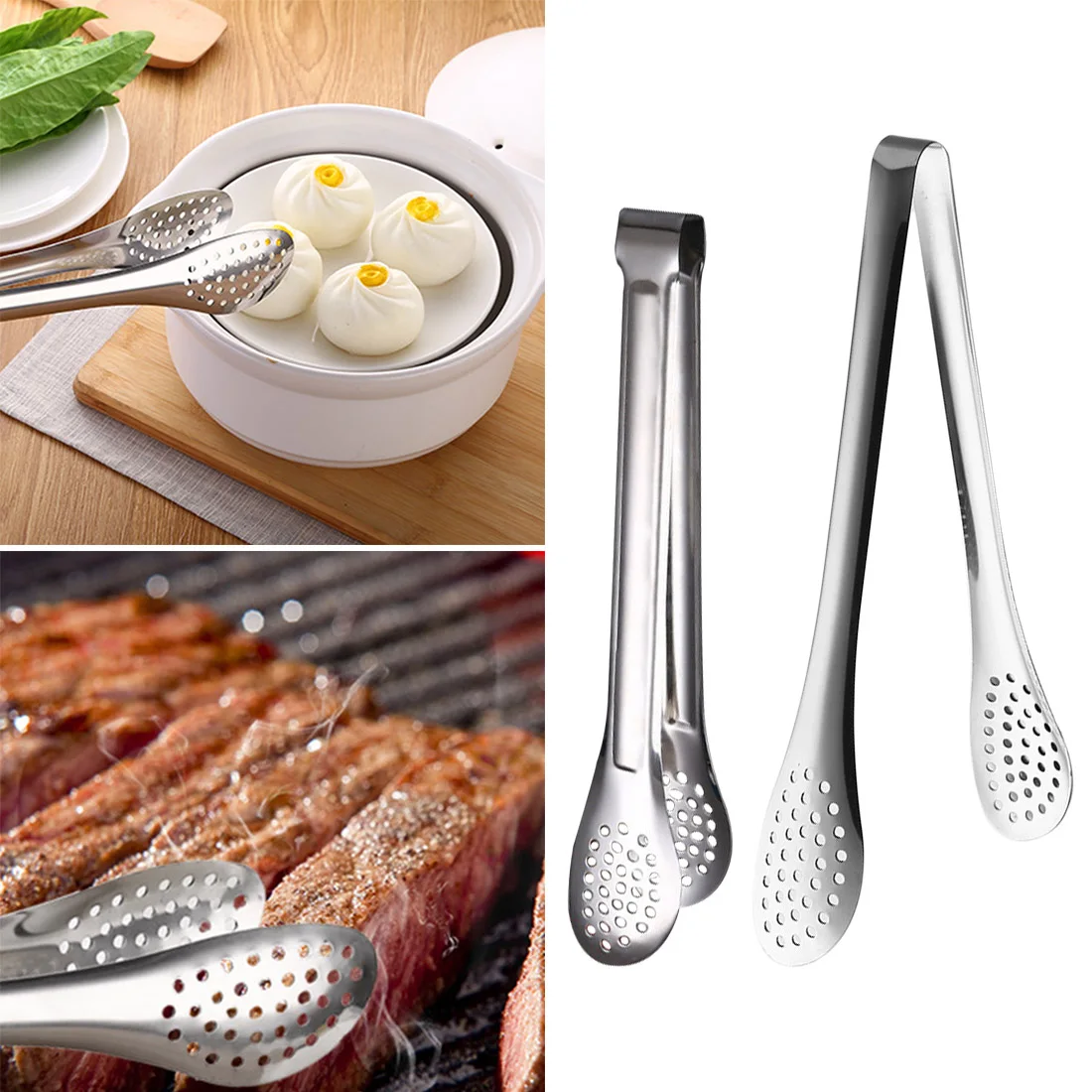 Non-Stick Steak Forceps Salad Serving Tools Stainless Steel Food Tong BBQ Kitchen Tongs Utensil Cooking Clip Clamp Accessories
Non-Stick Steak Forceps Salad Serving Tools Stainless Steel Food Tong BBQ Kitchen Tongs Utensil Cooking Clip Clamp Accessories