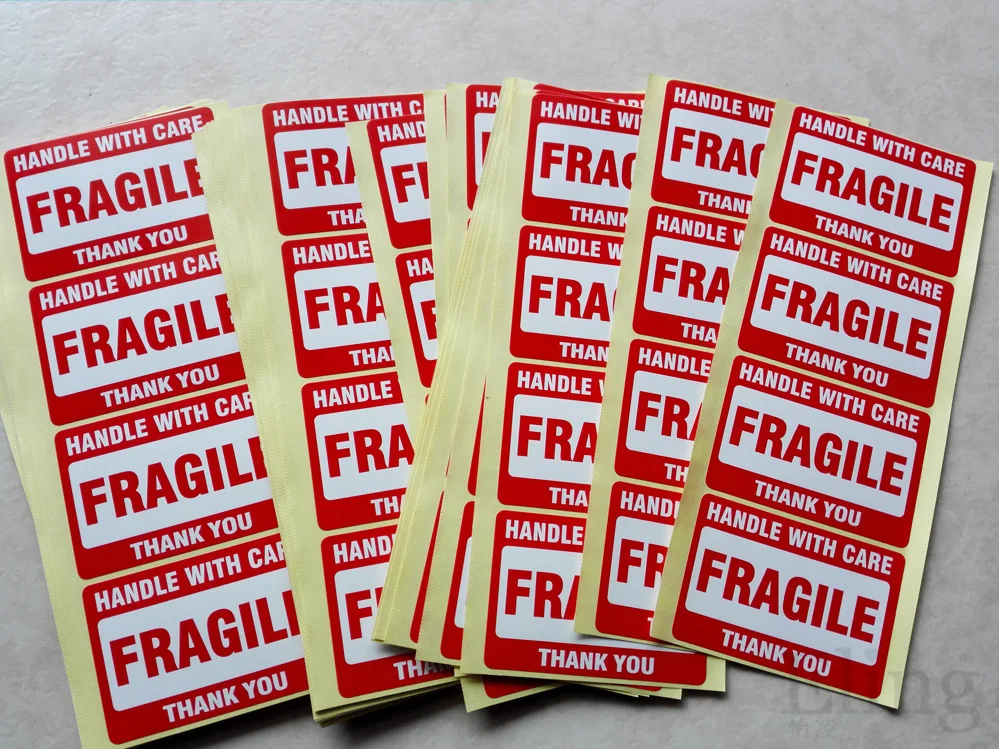 2000pcs/lot 76x51mmHANDLE WITH CARE FRAGILE THANK YOU,3"x2",Self-adhesive Shipping Label/Sticker,Item No. SS25
2000pcs/lot 76x51mmHANDLE WITH CARE FRAGILE THANK YOU,3"x2",Self-adhesive Shipping Label/Sticker,Item No. SS25
