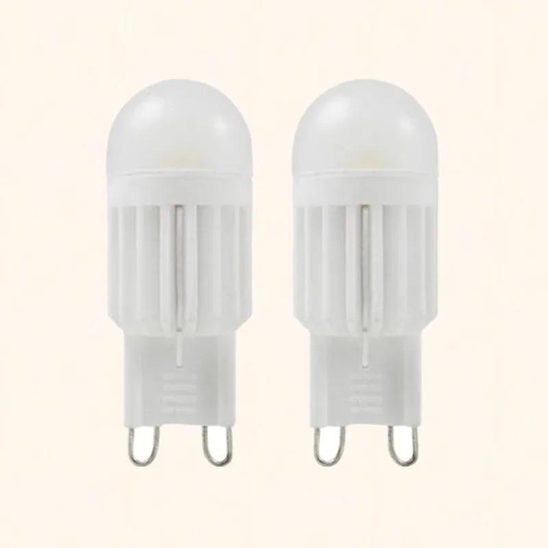 

G9 3W LED bulb dimmable ceramic lamp body bright 5050 SMD LED energy saving lamps color warm cool white voltage AC 220V-240V