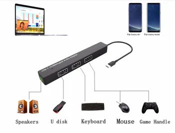 Type C to 3.5mm Earphone Adapter with 3 USB 2.0 Extender USB Hub, USB 3.1 USB-C to 3.5mm AUX Audio Speaker For Macbook Phone
Type C to 3.5mm Earphone Adapter with 3 USB 2.0 Extender USB Hub, USB 3.1 USB-C to 3.5mm AUX Audio Speaker For Macbook Phone