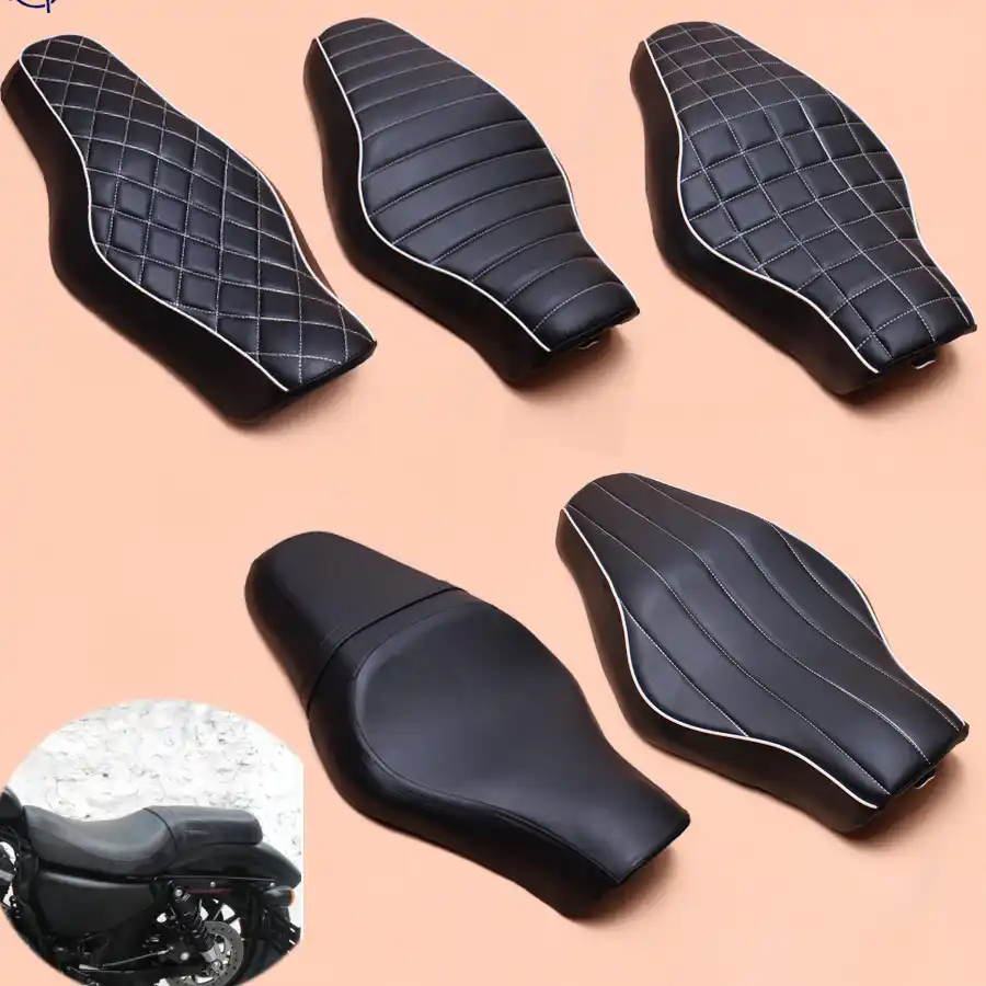 5 Styles Motorcycle Black Driver Passenger Two Up Sofa Seat Tour