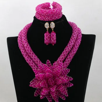 Trendy Women Party Gifts Nigerian Wedding African Beads Jewelry Set Fushia Pink Crystal Flowers Necklace Set Free Shipping WA691
Trendy Women Party Gifts Nigerian Wedding African Beads Jewelry Set Fushia Pink Crystal Flowers Necklace Set Free Shipping WA691