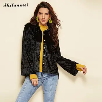 New 2018 Fashion Winter Jacket Solid Velet Jackets Coats Lapel Collar Long Slevve Outerwear Black Single Breasted Female Jackets
New 2018 Fashion Winter Jacket Solid Velet Jackets Coats Lapel Collar Long Slevve Outerwear Black Single Breasted Female Jackets