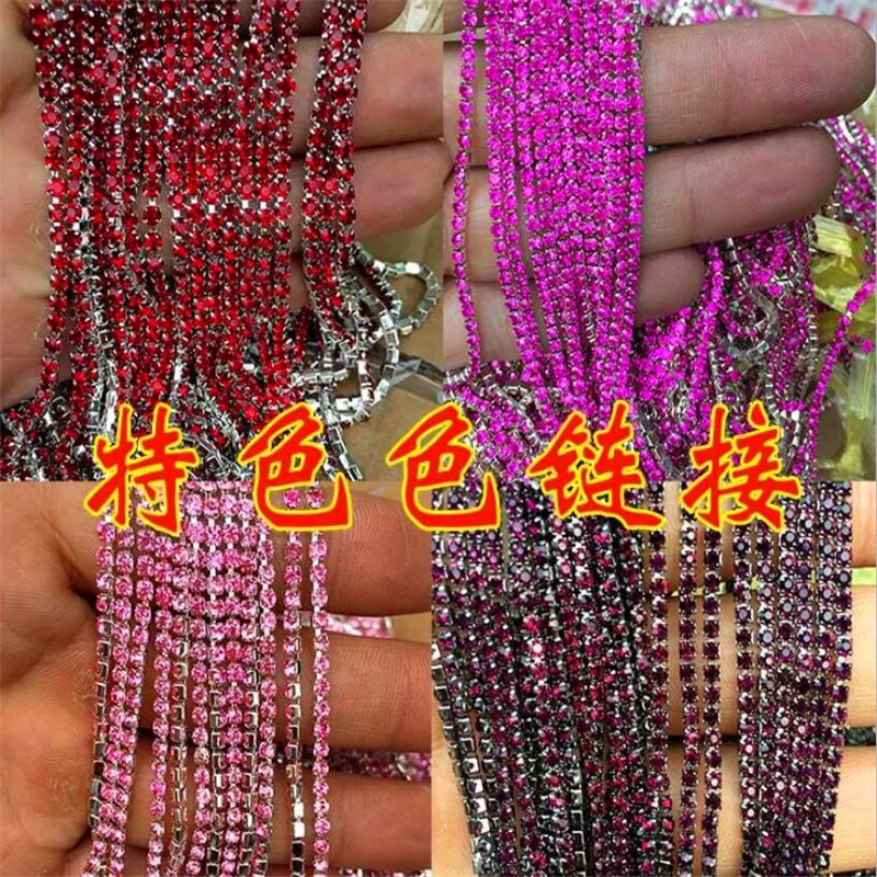 SS6 SS8 SS10 SS12 Glass Rhinestone silver Cup Claw Chain dense crystal rhinestones claw chain , T301
SS6 SS8 SS10 SS12 Glass Rhinestone silver Cup Claw Chain dense crystal rhinestones claw chain , T301