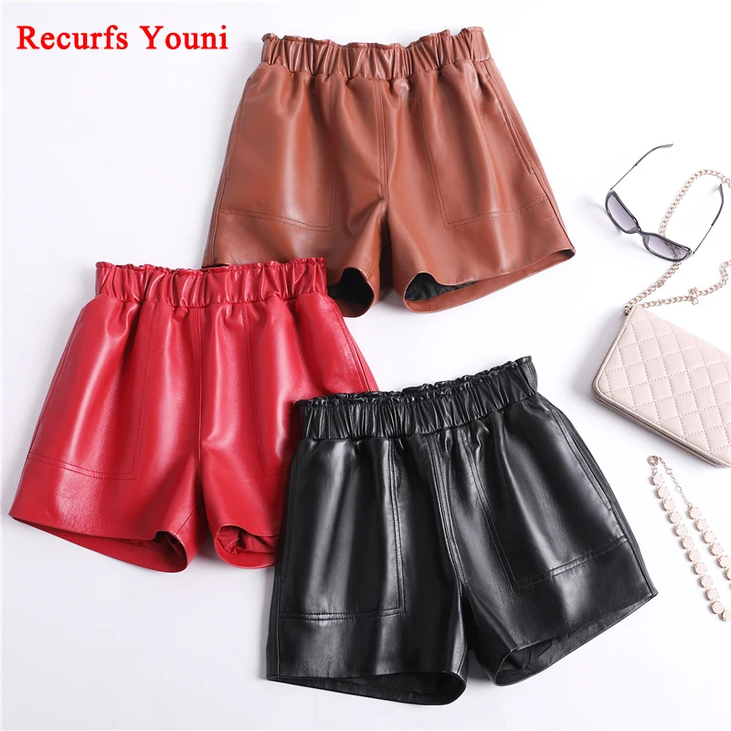Genuine Leather Shorts For Women Korean Fashion 2019 Elastic Waist Booty Mini Sexy Short Feminino Red/Camel/Black Calzones Mujer
Genuine Leather Shorts For Women Korean Fashion 2019 Elastic Waist Booty Mini Sexy Short Feminino Red/Camel/Black Calzones Mujer