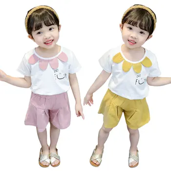 Summer new fashion girls suit baby cotton female cute cartoon short sleeve two-piece girl
Summer new fashion girls suit baby cotton female cute cartoon short sleeve two-piece girl