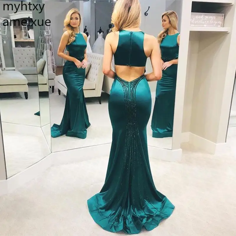 Long Mermaid Plus Size Evening Dresses 2020 Sexy Hollow Back Sweep Train Dark Green Formal Party Delicate Beading Robe De Soiree
Long Mermaid Plus Size Evening Dresses 2020 Sexy Hollow Back Sweep Train Dark Green Formal Party Delicate Beading Robe De Soiree