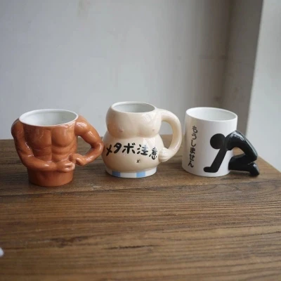 Export Japanese personality creative ceramics too funny mug / Tokyo Day and style muscle man cup / three high fat cup
Export Japanese personality creative ceramics too funny mug / Tokyo Day and style muscle man cup / three high fat cup