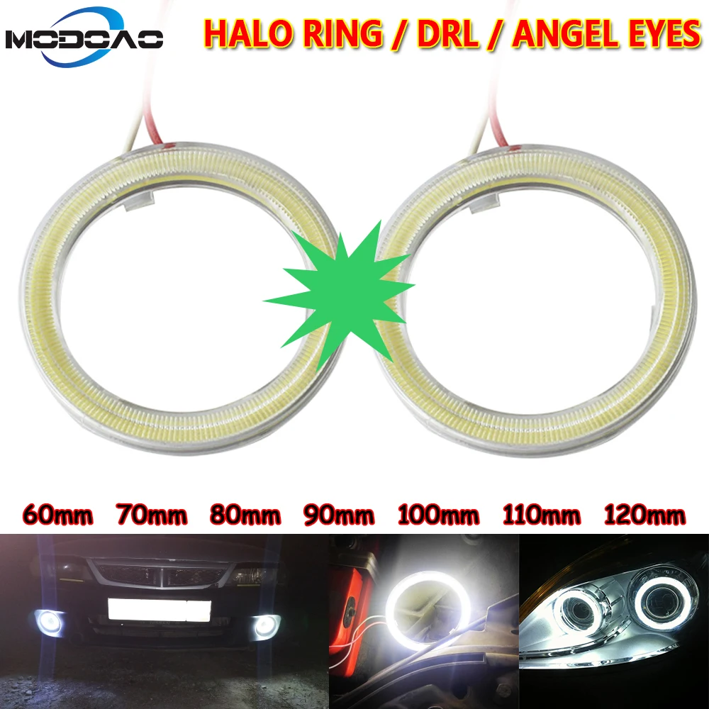 2pcs Universal COB Halo Ring Headlight Lamp DRL 12V Car LED Green Fog light Angel Eyes Light 60MM 80MM 90MM 100MM 110MM 120MM
2pcs Universal COB Halo Ring Headlight Lamp DRL 12V Car LED Green Fog light Angel Eyes Light 60MM 80MM 90MM 100MM 110MM 120MM
