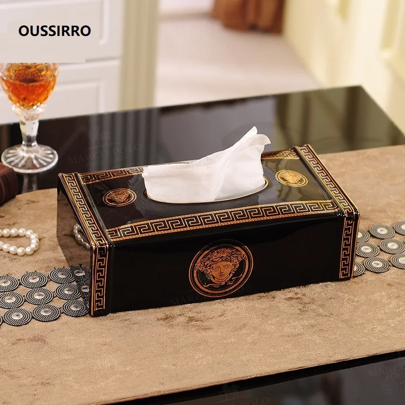 OUSSIRRO Luxury Ceramic Tissue Box Multi functional Ceramic Napkin Holder Remote Controller Storage Box Desk Organizer
OUSSIRRO Luxury Ceramic Tissue Box Multi functional Ceramic Napkin Holder Remote Controller Storage Box Desk Organizer