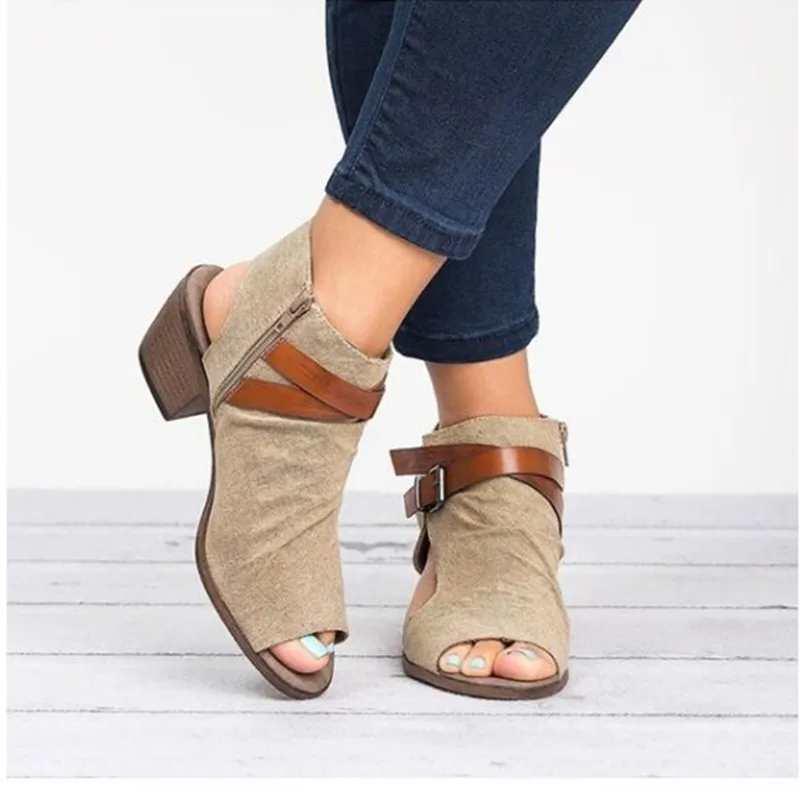 Women Basic Fashion Flock Suede Spring Summer Ladies Sandals Thick Heel Fish Mouth Hollow Out Roman Shoes 2019
Women Basic Fashion Flock Suede Spring Summer Ladies Sandals Thick Heel Fish Mouth Hollow Out Roman Shoes 2019