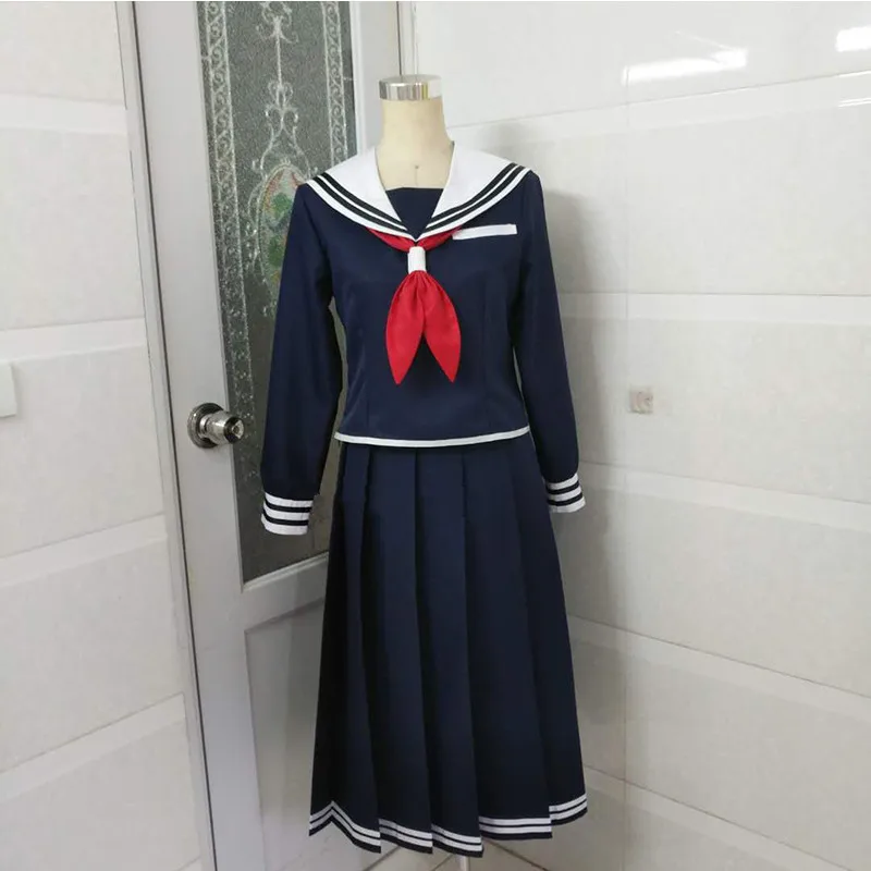 Danganronpa Anime cosplay Fukawa Touko JK Japanese daily shool uniform Halloween costume Sailor suit top+skirt+tie
Danganronpa Anime cosplay Fukawa Touko JK Japanese daily shool uniform Halloween costume Sailor suit top+skirt+tie