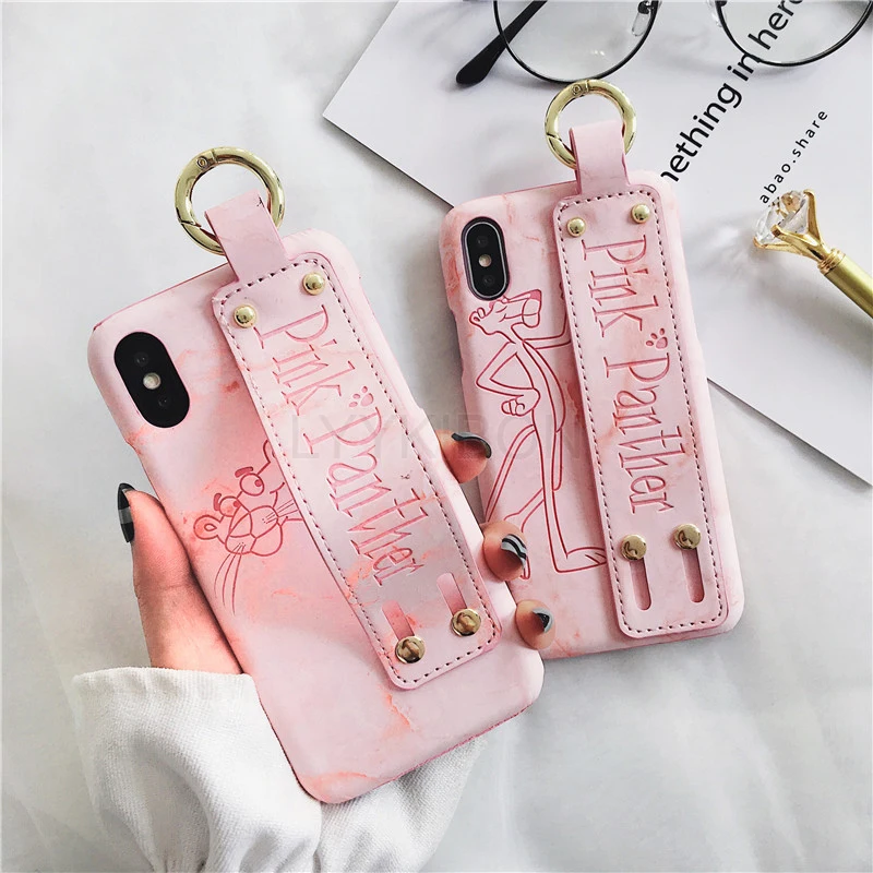 Cute Pink Panther Wristband stand phone case For iPhone XS max XR X 7 8 6 s 6S Plus 7 8 XS X animal leather back cover case
Cute Pink Panther Wristband stand phone case For iPhone XS max XR X 7 8 6 s 6S Plus 7 8 XS X animal leather back cover case