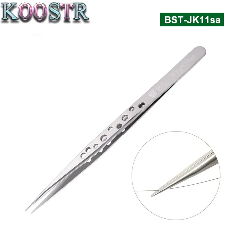 BST-JK11SA Professional Mobile Phone Repair Tweezers Electric Precision Stainless Steel Straight Tine tweezers
BST-JK11SA Professional Mobile Phone Repair Tweezers Electric Precision Stainless Steel Straight Tine tweezers